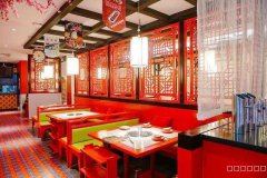 （成功案例）C4884枫叶广场营业中江南风中国红精装火锅店转